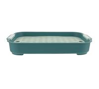 Toyvian Toilettes pour Hamster et Lapin, Bac d'apprentissage Vert en PP | Forme Rectangulaire, Usage Sécurisé, Zone D'activité Large, Point Fixe, Empêche les Pattes Coincées