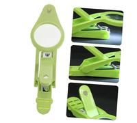 Toyvian Tondeuse Ongles Garçon Fille avec Lampe et Loupe Soin Ongles Sécurisé Né et Garçon Fille Matériau Métallique Antirouille Coupe Précis et Protection Peau Outil Puériculture Vert