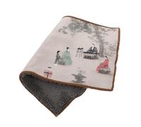 Toyvian Torchon Absorbant en Coton Brodé Main pour Maison et Maison de Thé, Design Simple, pour Essuyer Table à Thé Haute Absorption d'eau