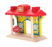Toyvian Tours Barrier Toys Jouets Créatures Marines pour Enfants Train Tige Piste De Course Dinosaure Sifflets pour Enfants Jeux De Construction De Parking Puzzle De Nombre Bois