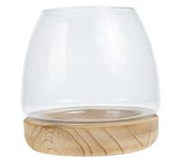 Toyvian Transparent Réservoir Poisson Betta Multifonction avec Socle Grand Format Décoration Bureau Maison Jardin