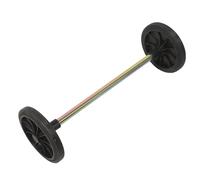 Toyvian Trash Can Wheels Replacement Kit - 1 Set 7" Rubber Wheels with 22" Hollow Axle for 240L Garbage Bins - Lightweight Rollers for Garbage Bins in Workplace Use