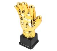 Toyvian Trophée De Moufles De Football en Plastique Doré Petit Trophée De Match Récompense pour Compétitions De Football Ligues Et Tournois Scolaires