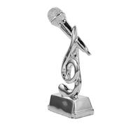 Toyvian Trophée Microphone pour Concours de Chant Décoration de Fête Karaoké Prix Musical pour Discours et Événements Accessoire Photo Élégant pour Célébrations