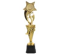 Toyvian Trophée Plastique Doré 14 Pouces D’étoile - Coupe de Récompense Sportive Légère et Solide - Prix du Championnat de Football et Fête - Trophée de Compétition pour Réutilisable
