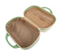 Toyvian Trousse de Maquillage Portable Rigide 14 Pouces Bicolore Jaune et Vert Légère pour Maquilleurs Professionnels Voyage Organisateur Cosmétique Cabine