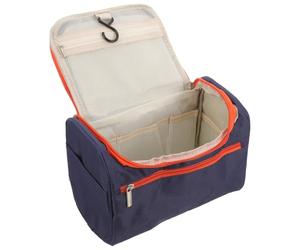 Toyvian Trousse de Toilette Homme Imperméable Bleu Marine Paquet de Maquillage Multifonction Compartiments Spacieux Pochette de Voyage Légère et Compacte pour Cosmétiques et Accessoires