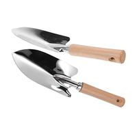Toyvian Truelle de Jardinage en Acier Inoxydable Outil de Plantation pour Fleurs et Plantes Taille Compacte Utilisation Extérieure 2 Pièces Ergonomique et Solide