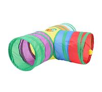 Toyvian Tunnel Pliable pour Lapins Chats Chatons Hamsters Et Autres Animaux De Compagnie avec Trois Entrées Et Sorties