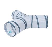 Toyvian Tunnel pour Chats Tunnel pour Chatons Pliable en Polyester Blanc, Bords Protecteurs, Sécurité et Exercice, pour Parcs et Fêtes