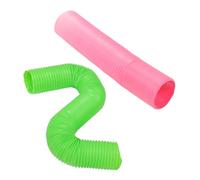 Toyvian Tunnel Télescopique pour Hamsters et Petits Animaux Tube de Jeu Pliable en Plastique Lot de 2 Tunnels Colorés Vert et Rose D’Activité Interactif pour Rats Furets et Rongeurs