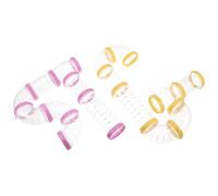 Toyvian Tunnels Transparents pour Hamsters 2 Ensembles Kit D’Extension de Tubes pour Cage D’Exploration Modulable pour Hamsters Souris et Cobayes Accessoires pour Habitat D’Animaux