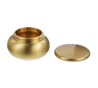 Toyvian Urne Funéraire en Métal Petite Taille Urne Commémorative Cuivre Couvercle Hermétique Stockage Longue Conservation Parfum Thé Usage Personnel Mémoire Familiale