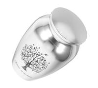 Toyvian Urne Funéraire pour Animaux Urne pour Chien en Alliage D'aluminium Petite Taille Couleur Argentée Couvercle pour Crémation Et Inhumation Souvenir Commémoratif pour Propriétaires d'animaux