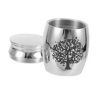 Toyvian Urne pour Animaux de Compagnie Acier Inoxydable Urne de Crémation Compacte pour Cendres de Souvenir Funéraire Portable pour Garder Animaux Près