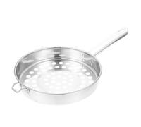 Toyvian Ustensile de Cuisine Inox Passoire à Gros Écumoire Plate pour Crevettes et Légumes Passoire Alimentaire Maille Fine Résistante et Pratique pour Égoutter et Servir