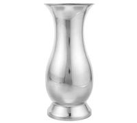 Toyvian Vase à Fleurs en Acier Inoxydable Argenté, Design Rond Moderne et Minimaliste, Facile à Nettoyer, pour Décoration de Bureau ou Salle à Manger