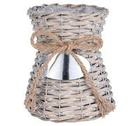 Toyvian Vase Bambou Tissé Main Pot de Fleurs Multipurpose Panier Fleurs Rétro Résistant et Créatif pour Bureau et Décoration Maison