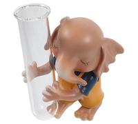 Toyvian Vase Décoratif Verre Unique avec Tube Hydroponique Transparent et Statue de Lapin Vase de Bureau pour Fleurs Fraîches Séchées ou Artificielles Cadeau Maison Élégant