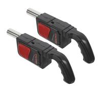 Toyvian Ventilateur de Barbecue Électrique Portable pour Cuisson en Plein Air, Lot de 2 Souffleurs D'air Compacts Fonctionnant 4 Piles Aa, Outil Soufflet Barbecue pour Camping