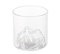 Toyvian Verres Whisky Japonerie Style Montagne Peu Profond Transparent Lot de 2 Verres Guanshan pour Eau Thé et Spiritueux Résistants la Chaleur