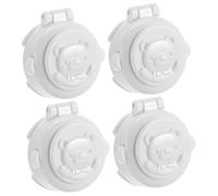 Toyvian Verrou de Sécurité Forme Cartoon Adorable pour Bouton Blanc en Abs, Lot de 4 Pièces Empêche L'appui Accidentel, pour Ordinateur et Machine à Laver, Protection Garçon et Filles
