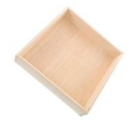 Toyvian Wooden Play Tray for Square Desktop Storage Box Montessori Sandbox for Indoor Playrooms and Small Spaces Space Saving Toy Organizer