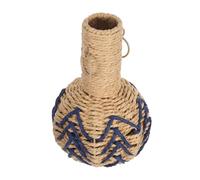 Toyvian Woven Decorative Flower Vase with Iron Frame Handwoven Paper Rope Farmhouse Style Lightweight and for Rustic Floral Arrangements and Table Centerpieces