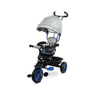 Toyz Buzz Tricycle et Poussette 2 en 1 - Tricycle Évolutif pour Enfants de 18 Mois à 3 Ans - Vélo Multifonctionnel jusqu'à 25 kg - Grand Sac, Siège Réversible - 102 x 101 x 49 cm - Bleu Marine
