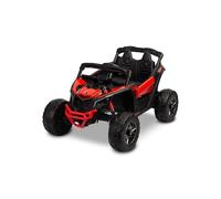 TOYZ by CARETERO Maverick Electric ATV/Buggy Ride-on - 4x4 avec Puissance 800W - pneus en Mousse EVA, Suspension, lumières LED, télécommande - Bluetooth, Radio FM & USB - 3-8 Ans - Rouge
