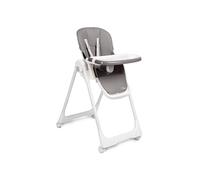 TOYZ Megalo Chaise Haute Bébé - Chaise Haute Pliable - Chaise Haute Réglable, Légère et Confortable pour Nourrir Bébé avec un Revêtement en Cuir Éco - De 3 Mois à 3 Ans - Gris foncé