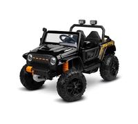 Toyz Ringo Voiture Électrique pour Enfants de 3 à 8 Ans - Véhicule à Batterie 12 V - Éclairage LED - Portes Ouvrantes - Limite de Poids 100 kg - Volant avec Klaxon - Noir