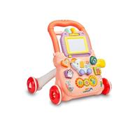 TOYZ Trotteur Bébé - Trotteur Interactif et Éducatif Zoo - Roues à Résistance Ajustable, Tableau de Dessin et Éléphant Musical - Génial pour les Tout-Petits qui Apprennent à Marcher - Rose