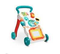 TOYZ Trotteur Musical pour Bébé - Aide à l’Apprentissage Interactif avec Téléphone Amovible, Tableau de Dessin, et Jouet Musical - Roues de Résistance Réglables - 34 x 43 x 45 cm - Turquoise