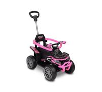 TOYZ - Voiture Electrique Enfants -Porteur Bebe - Type Quad avec Barre de Poussée, Sons, Lumières, Siège en Similicuir, Roues en Mousse EVA - Jouet Bebe et Jouet Enfant - Movix