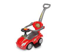 TOYZ - Voiture Porteur Bébé, Trotteur Bébé Garçon, Jouet Bebe 1 an - Tableau de Bord Imitation, Siège Confortable avec Dossier, Coffre de Rangement, Panneau Sonore - Voiture de Course Rouge