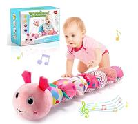 Toyzey Jeux Bébé Peluche Chenille Musicale pour Bébé Jouet d'Éveil Bébé 0-6 Mois Cadeau Bébé Fille Garcon Cadeau de Naissance (Rose)