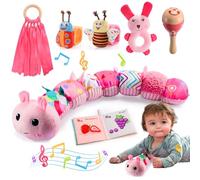 Toyzey Jouet Bébé 0-6 Mois Jouet Peluche Chenille Musicale Cadeau de Naissance 0-6 Mois Bébé Fille Jouet Sensoriels Montessori Éveil 0-12 Mois Jeux Bebe 0-6 Mois Cadeau Bebe 0-12 Mois Fille