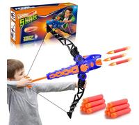 Toyzey Jouet Enfant 3-12 Ans Arc et Flèche pour Enfants Jeux Exterieur Requin Jouets de Tir à l'arc pour Enfants Cadeaux Garçon Fille 3-12 Ans