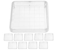 TOYZFRIENDY 10 pièces Boîtes de Pétri Carrées Transparentes avec Couvercles Plateaux de Culture pour Laboratoire Microbiologie Recherche Végétale et Projets Scientifiques Scolaires