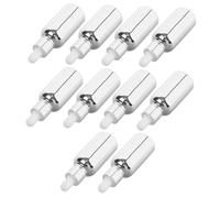 TOYZFRIENDY 10 pièces Flacons Compte-gouttes Argentés pour Huiles Essentielles Bouteilles Petites Pratiques avec Pipette pour Usage Voyage et Domicile