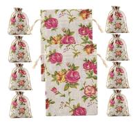 TOYZFRIENDY 10 pièces Lot Cordon Coton Petit Format pour Bijoux et Cadeaux Pochons de Rangement Multi-usages pour Fêtes Mariages et Anniversaires Sachets Cadeaux Écologiques