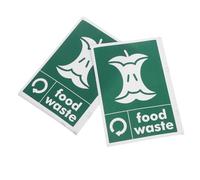 TOYZFRIENDY 10 pièces Lot de Autocollants Adhésifs Recyclage Déchets Alimentaires Résistants Aux Intempéries pour Poubelles Intérieur Extérieur Maison Bureau Espaces Publics