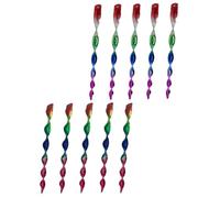 TOYZFRIENDY 10 pièces Lot de Bâtons Spiraux Réfléchissants Anti-Oiseaux Rotation Facile Décoratifs pour Balcon Jardin Verger