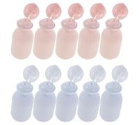 TOYZFRIENDY 10 Pièces Lot de Bouteilles de Voyage Flacons Souples Anti-fuite pour Gel et Shampoing Distributeurs Rechargeables avec Bouchon à Rabat pour Cosmétiques Déplacement