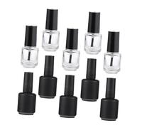 TOYZFRIENDY 10 pièces Lot de Flacons Vernis Ongles Vides Verre Distributeurs Durables pour DIY Légers et Compacts pour Rangement Facile