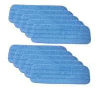 TOYZFRIENDY 10 pièces Lot de Serpillières Microfibre Réutilisables pour Balai Spray Lavables et Rapides à Sécher Recharges Mop Pads pour Nettoyage Humide et Sec des Sols Durs