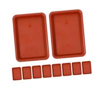 TOYZFRIENDY 10 pièces Lot de Soucoupes Rectangulaires Plastique pour Plantes Plateau de Drainage pour Pots Intérieur et Extérieur Plateau Arrosage Robuste pour Jardinières et Bonsaïs