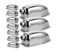 TOYZFRIENDY 10 pièces Set de Cosses Tambour Métal Argenté Oreilles de Batterie Ajustables pour Caisse Claire et Tom Accessoires Durables Compatibles Multi-marques Support Stable et Réglable
