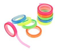 TOYZFRIENDY 10 rouleaux Ruban Adhésif Transparent Étanche pour Annotation de Onglets Colorés Autocollants pour Marquage de Texte Fournitures Scolaires et Bureau Lot
